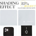 NICETOWN Room Darkening Curtains for Living Room - Easy Care Solid Thermal Insulated Grommet Darkening Curtains/Panels/Drapes for Bedroom (2 Panels, 52 by 72, Greyish White)