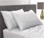 California King Sheets by Pure Bamboo, Genuine 100% Organic Viscose Derived from Bamboo Bed Sheet Set, Soft & Cooling, Double Stitching, Lifetime Quality Promise (California King, Stripes)