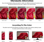 NEWCOSPLAY Super Soft Throw Blanket Red Premium Silky Flannel Fleece Leaves Pattern Lightweight Bed Blanket All Season Use (Red, Throw(50"x60"))