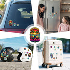 100 PCS California Travel Stickers Pack, Vinyl Waterproof Decals of Beaches Cities Landmarks Food Culture, Fun Gift for Kids Teens Adults Laptop Water Bottle Scrapbook Luggage Car