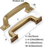 khtumeware 6 Pack 3 Inch Kitchen Cabinet Handles Champagne Bronze Cabinet Pulls Warm Brass Drawer Pulls Kitchen Cabinet Hardware Kitchen Handles for Cabinets Cupboard Handles Drawer Handles
