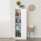 Prepac Elite 24" Storage Cabinet, White Storage Cabinet, Bathroom Cabinet, Pantry Cabinet with 3 Shelves 16" D x 24" W x 65" H, WES-2464