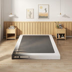 EMODA 4 Inch Box Spring for Queen Bed, 3000 LBS Heavy Duty Metal Mattress Foundation Bed Bas with Fabric Cover, Easy Assembly