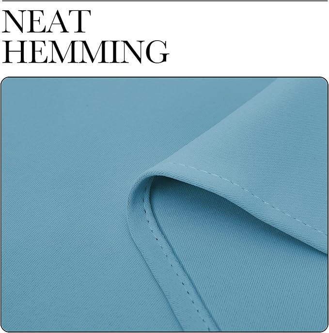 NICETOWN Room Darkening Curtains for Kitchen, Teal Blue, Set of 2, 42 inches Wide by 50 inches Long, Window Treatment Thermal Insulated Solid Grommet Room Darkening Curtains/Drapes for Bedroom