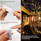 16 Pack 10 ft 30 LED Fairy Lights Battery Operated Waterproof Silver Wire Mini String Lights Firefly Starry Moon Lights for DIY Crafts Wedding Party Bedroom Table Centerpieces Christmas(Warm White)
