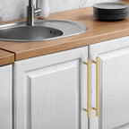 JOY DECOR 20 Pack Cabinet Handles, Gold Cabinet Pulls, 8-3/4 in Hole Center Kitchen Cabinet Handles, Stainless Steel T Bar Handles for Dresser Drawers