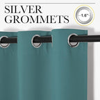 NICETOWN Privacy Room Divider Curtains for Doorway Keep Heat Out Blackout Insulated Closet Door Curtain for Bedroom Sliding Air Conditioner Cover Screen (Sea Teal, 1 Panel, 5ft Wide x 8ft Long)