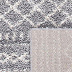 SAFAVIEH Arizona Shag Collection Area Rug - 6'7" Square, Grey & Ivory, Moroccan Design, Non-Shedding & Easy Care, 1.6-inch Thick Ideal for High Traffic Areas in Living Room, Bedroom (ASG741G)