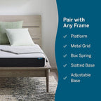 Lucid 6 Inch Memory Foam Mattress – Low Profile – Medium Firm Feel - Infused with Bamboo Charcoal and Gel - Bed in a Box - Temperature Regulating - Breathable - Twin Size