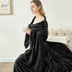 BEDELITE Fleece Blanket Black Throw Blankets for Couch & Bed, Luxury Plush Cozy Fuzzy Blanket 50x60 inches, Super Soft Warm Lightweight Throw Blanket for Travel Camping