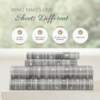 Linen Market Double-Brushed Patterned Microfiber Full Sheet Set 4 Piece – Oeko-TEX Certified Ultra Soft & Wrinkle-Free - 16" Deep Pocket Sheets - Easy Care Full Size - Polka Dot Gray