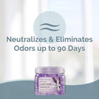SMELLS BEGONE Odor Eliminator Gel Beads - 12 oz, Pack of 6 - Eliminates Odor in Bathrooms, Cars, Boats, RVs & Pet Areas - Air Freshener - Made with Essential Oils - Lavender Vanilla Scent
