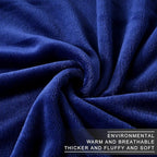 Polar Fleece Throw Blankets Travel Size for The Bed Extra Soft Brush Fabric Super Warm Sofa Throw Blanket 50" x 61"(Royal Blue Travel)