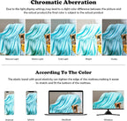 NEWCOSPLAY Super Soft Throw Blanket Turquoise Premium Silky Flannel Fleece Leaves Pattern Lightweight Bed Blanket All Season Use (Turquoise, Throw(50"x60"))