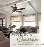 Aspen Creative 23127-4 Contemporary Clear Ceiling Fan Replacement Glass Shade, 2-1/8" Fitter, 4-5/8" Diameter x 4-1/2" Height, Clear, 4 Pack