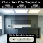 Ultralux 2x4 ft Surface Mount Ceiling Light Panel – Slim, Edge Lit, Flush Mount Flat Panel for Kitchen, Home & Office - TRIAC Dimmable, 3CCT Adjustable Color Temperature (Matte White, 1 Pack)