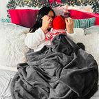 Bedsure GentleSoft Fleece Blanket Twin Size Dark Grey - 300GSM Lightweight Plush Fuzzy Cozy Soft Warm Blanket for Bed, Sofa, Couch, Travel, Camping, 60x80 inches
