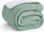 Bedsure Sherpa Fleece Throw Blanket Twin Size for Couch - Thick and Warm, Soft Fuzzy Plush Twin Blanket for Winter, Sage Green, 60x80 Inches