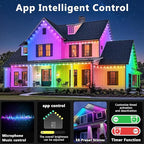 LETIANPAI 200FT Permanent Outdoor Lights,RGB Eaves Lights with App Control Remote,DIY Scene Modes IP67 Waterproof Outdoors Under Eave Lighting,Outdoor Light for Garden Decor