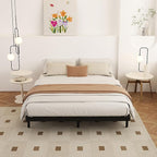 Queen Size Box Spring 2 Inch Low Profile, Heavy Duty Metal Box Spring Bed Base Bunkie Board, Mattress Foundation, Easy Assembly, Noise Free, Black