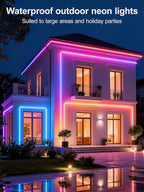 RIYO Neon Rope Lights, 20Ft RGB LED Strip Lights - App & Remote Control, Music Sync, IP67 Waterproof, Flexible Cuttable Neon Lights for Bedroom, Gaming, Party, Outdoor Decor, Multiple Modes