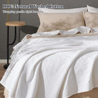 PHF 100% Cotton Waffle Weave Blanket Twin Size for Bed,Snag Proof Lightweight Breathable Moisture-Wicking Throw for Couch,Great for Layering in Cold Weather,Machine Washable,Home Decor Gift-White