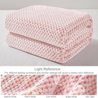 Exclusivo Mezcla Fleece Bed Blanket King Size, Super Soft and Warm Blankets for Couch, Sofa and Bed Waffle Textured, Cozy, Fuzzy and Lightweight (Mixed Pink, 90x104 Inches)
