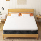 Swbvs Firm Queen Mattress, 10 Inch Cooling-Gel Memory Foam & Pocket Spring Hybrid, Firm Feel, Queen Size Mattresses, CertiPUR-US Certified, Fiberglass Free
