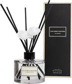 CULTURE & NATURE Reed Diffuser Set 6.7oz (200ml) Summer Peach Scented Diffuser with Sticks Home Fragrance Reed Diffuser for Bathroom Shelf Decor
