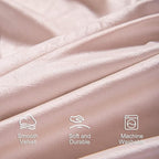 Lazzzy Velvet Blackout Curtains Thermal Insulated Room Window Drapes Super Soft Luxury Curtains for Living Room Bedroom Rod Pocket 2 Panels, Dusty Pink, 52" W x 120" L