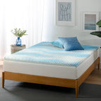 ZINUS 2 Inch Swirl Gel Cooling Memory Foam Mattress Topper, Smaller, More Convenient WonderBox Packaging, Cooling, Airflow Design, CertiPUR-US Certified, Twin