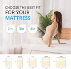 EGO Gel Memory Foam Mattress Topper, 4 Inch Full with Removable Breathable Soft Cover, Cooling Bed Topper for Comfort Body Support & Pressure Relief, CertiPUR-US Certified