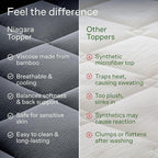Ultra Soft Twin Size Mattress Topper - Viscose Made from Bamboo Pillow Top Mattress Pad for Back Pain Relief - Naturally Cooling for Hot Sleepers, Gray