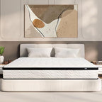 Twin Mattress | 10 Inch Twin Size Hybrid Mattresses in a Box | Medium Firm Memory Foam and Individual Pocket Springs | Fiberglass Free Bed Matress | Breathable | CertiPUR-US
