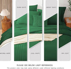 Monbix King Size Comforter Set - 7 Pieces Bed in a Bag King, Emerald Green Bedding Sets with Comforter, All Seasons Down Alternative Comforter Bed Set with Sheets, Pillowcases & Shams