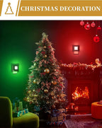 DORESshop Red Night Light [2 Pack], Night Lights Plug Into Wall, Night Light Dusk to Dawn Sensor, LED NightLight Adjustable Brightness, Bedroom, Bathroom, Hallway, Stairs, Christmas, Party