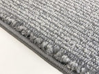 Custom Length Cut to Size Wide Width Carpet Runner Rug for Hallways, Skid Resistant Latex Rubber Backed, 31 inch Wide X Customized Length, Stripe Grey, 31 inch X 13 feet