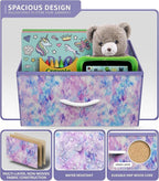 Sorbus Nightstand Storage Organizer Chest with 3 Drawers - Kids Girls, Boys Bedroom Furniture Chest for Clothes, Closet Organization - Steel Frame, Wood Top, Fabric Bin (3-Drawer, Blue/Pink/Purple)