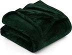 Utopia Bedding Fleece Blanket King Size Forest Green 300GSM Luxury Anti-Static Fuzzy Soft Microfiber Bed Blanket (90x102 Inch)