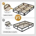 MAF 5 Inch King Box Spring, Low Profile Box Spring King Siz 3500 lbs Black Heavy Duty Metal Mattress Foundation with BoxSpring Cover, No Squeaky, Easy Assembly