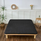 Japanese Floor Mattress Full, Anti-Slip Japanese Futon Foldable Tatami Mat for Guests, Black