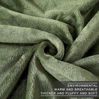Polar Fleece Blankets Travel Size for The Bed Extra Soft Brush Fabric Super Warm Sofa Blanket 50" x 61"(Green Travel)