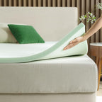 ZINUS 1.5 Inch Green Tea Memory Foam Mattress Topper, Smaller, More Convenient WonderBox Packaging, Pressure-Relieving Layers, CertiPUR-US Certified, Queen