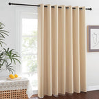 NICETOWN Room Divider Curtain Screen Partitions, Basement Hospital Medical Clinic Spa Lab Cubicle Curtain Divider Privacy Screen, Patio Door Curtain (Biscotti Beige, 1 Panel, 12.5ft Wide x 7ft Long)
