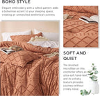 Bedsure King Comforter Set - Pumpkin Comforter, Boho Tufted Shabby Chic Bedding for Kids, 3 Pieces Vintage Farmhouse Bed Set for All Seasons, Fluffy Soft Bedding with 2 Pillow Shams