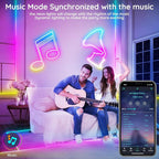 FBZ 60Ft Led Rope Lights, Flexible Neon Lights Control with App/Remote, Multiple Modes, IP65 Outdoor RGB Waterproof, Music Sync Gaming Light Strip for Bedroom Decor