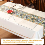 25 X 63 Inch Clear Table Cover Protector 1.5mm Thick Table Protector for Dining Room Waterproof Plastic PVC Vinyl Tablecloth Cover Tabletop Protective Pad for Furnture Wooden Coffee Glass Side Surface