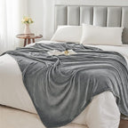 BEDELITE Fleece Blankets King Size for Bed, Luxury Plush Cozy Fuzzy Blanket 108x90 inches, Super Soft Warm Lightweight Throw Blanket All Seasons Suitable, Grey