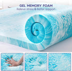 ABENE 3 Inch Dual Layer Memory Foam Mattress Topper, 2 Inch Memory Foam Plus 1 Inch Down Alternative Pillowtop Mattress Pad, with Bedside Pocket, Support for Back Pain (California King, Black)