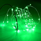 Karlling USB Plug in LED Fairy Lights,2 Packs of 50 LED Bulbs 16 Ft Silver Wire Waterproof Starry String Lights for Bedroom Patio Garden Party Wedding Commercial Lighting (Green)